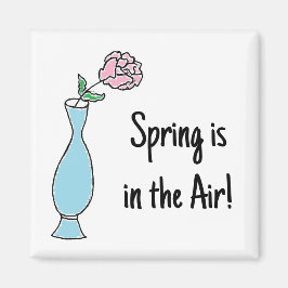 Bloemknop vaas decoratieve tekening magneet