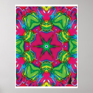 Bloemknoppen Kinestische Collage Kaleidoscoop Post Poster