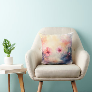 Bloemknoppen – Watercolor Vierkante Worpkussen Kussen