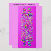 Bloemknuppel mitswa platte kaart (Voorkant / Achterkant)