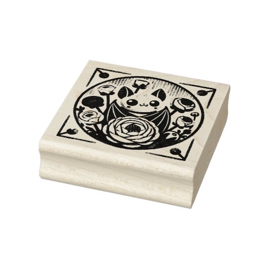 bloemknuppel 	rubberstempel (Stempel)