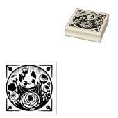 bloemknuppel 	rubberstempel (Gestempeld)