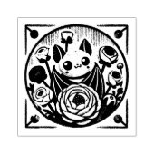 bloemknuppel 	rubberstempel (Afrduk)