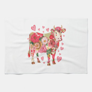 Bloemkoe Png, Cute Cow Design Png Theedoek