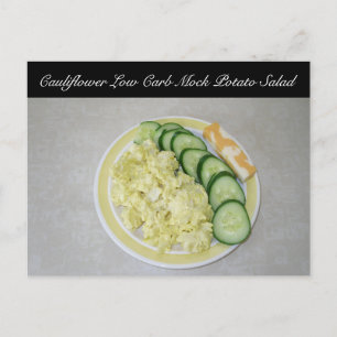 Bloemkool Low Carb Mock Aardappelsalade Briefkaart