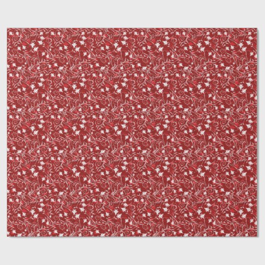  bloemkool, rood en wit cadeaupapier (Vlak)