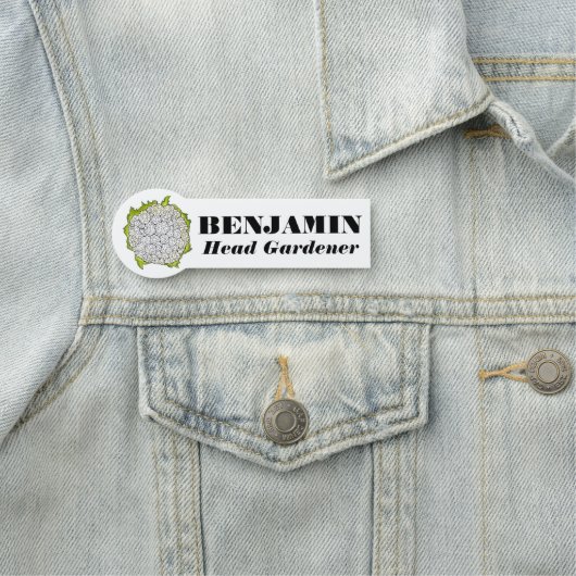 Bloemkool van bloemkool tuingroenten Veg Naamplaatje (In situ)