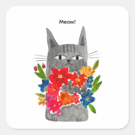 Bloemkool Vierkante Sticker