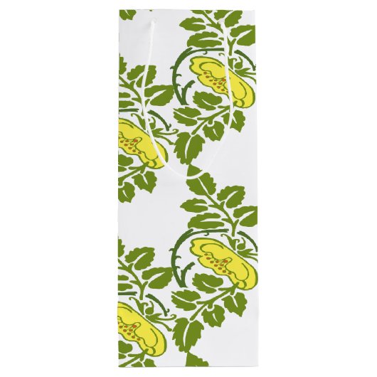  bloemkool voor behangselpapier wijn cadeautas (Achterkant)