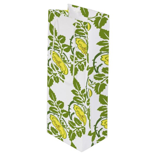  bloemkool voor behangselpapier wijn cadeautas (Voorkant Gekanteld)