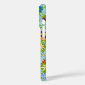 Bloemkoraal Geel Paarse Rood Blauw Damask Case-Mate iPhone Case (Achterkant / Links)