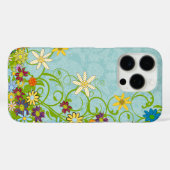 Bloemkoraal Geel Paarse Rood Blauw Damask Case-Mate iPhone Case (Achterkant (horizontaal))
