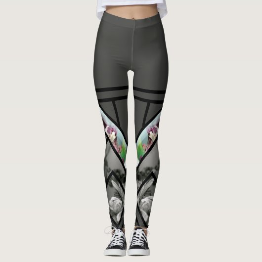 bloemkousen leggings (Voorkant)