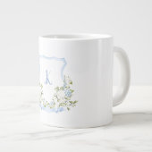 Bloemkraagmonogram Extra Grote Beker (Voorkant rechts)