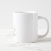 Bloemkraagmonogram Extra Grote Beker (Rechts)
