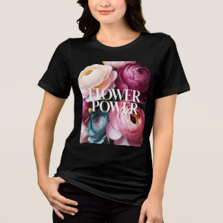 bloemkracht | Elegante levendige bloemendigitale k Tri-Blend Shirt