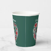 Bloemkrans - Kerstmis 2023 Sinterklaas Papieren Bekers (Rechts)