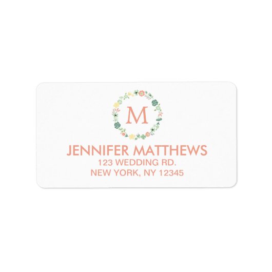BLOEMKRANS MONOGRAM ETIKET (Voorkant)