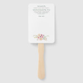 Bloemkruis BAUTIZO Doop Baptism Programma Handwaaier (Achterkant)