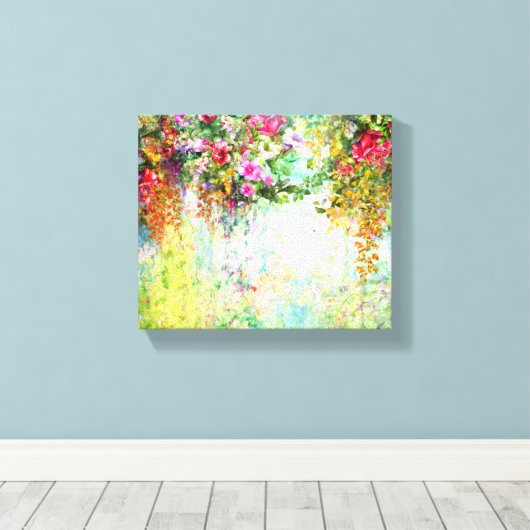 Bloemkunst Canvas Afdruk (Insitu (Houten vloer))