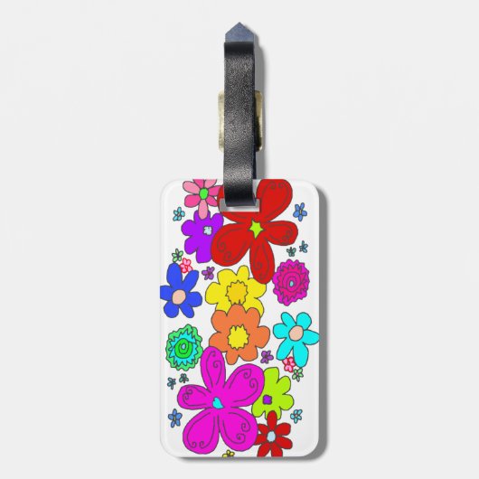 Bloemkunst Contact Info Bagagelabel (Achterkant verticaal)