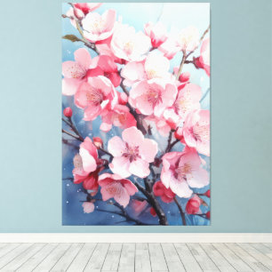 Bloemkunstwerk 001 sakura canvas afdruk