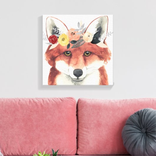 Bloemkweekforestvos Canvas Afdruk (Insitu (Woonkamer))