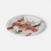 Bloemkweekforestvos Papieren Bordje (Gekanteld)