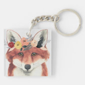 Bloemkweekforestvos Sleutelhanger (Achterkant)