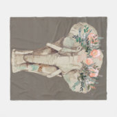 Bloemkweekolifant II Fleece Deken (Voorkant (Horizontaal))