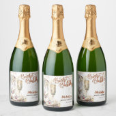 Bloemlaarzen en Bubbly Western Land Sparkling Wijnetiket (Flessen)