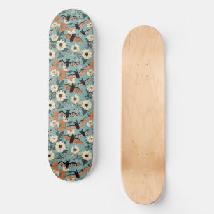 Bloemlappendeken Halloween Vleermuizen & Bloemen Skateboard