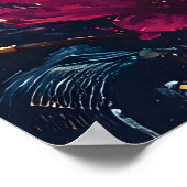 Bloemlasser-Abstracte laskunst Vibrant Poster (Hoek)