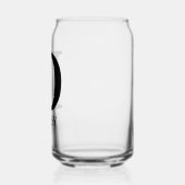 Bloemletter D Monogram en gepersonaliseerde naam Blikvorm Glas (Links)