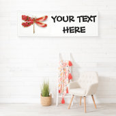 Bloemlibel met sieraden sakura spandoek (Insitu)