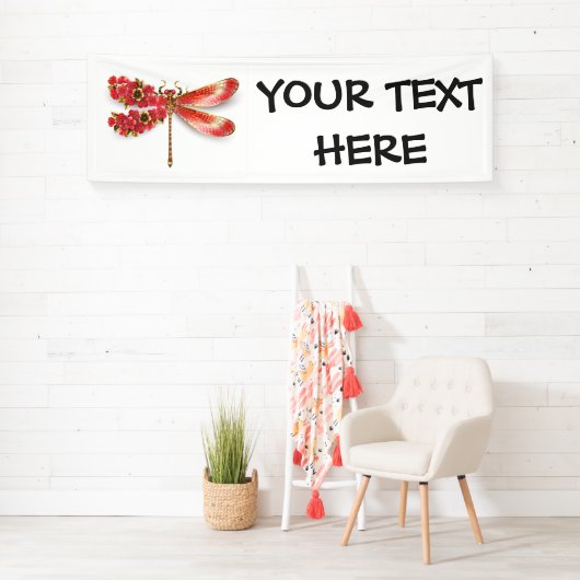 Bloemlibel met sieraden sakura spandoek (Insitu)