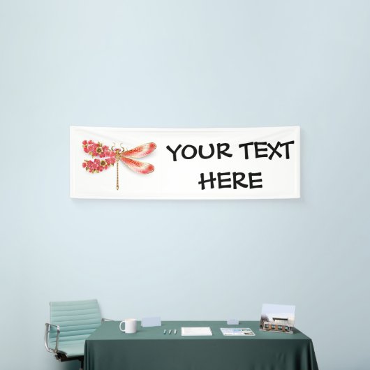 Bloemlibel met sieraden sakura spandoek (Beurs)