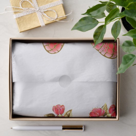 Bloemlibel met sieraden sakura tissuepapier (Geschenk)