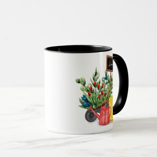 Bloemliefdesknobbels kunnen rubberen laarzen drenk mok (Voorkant rechts)