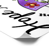 Bloemlint 4 Hope speelt hodgkin's lymfoom Poster (Hoek)