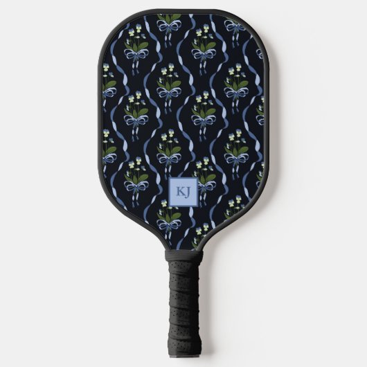 Bloemlint Coquette Monogrammed Pickleball Paddle (Voorkant)