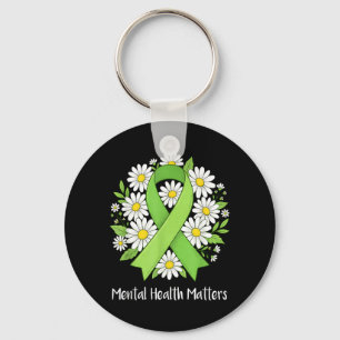 Bloemlint Groene Lint voor Psychische Gezondheidsb Sleutelhanger