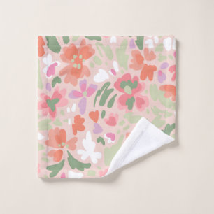 Bloemloos naadloos patroon met bloeiende bloemen. bad handdoek