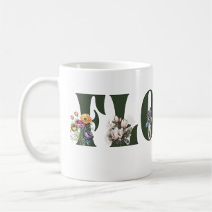 Bloemmaand in bloemen koffiemok