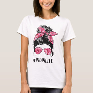 Bloemmam Life Messine Bun Hair Sunbril Pink Mot T-shirt
