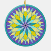 BloemMandala Keramisch Ornament (Achterkant)