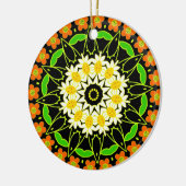BloemMandala Keramisch Ornament (Links)
