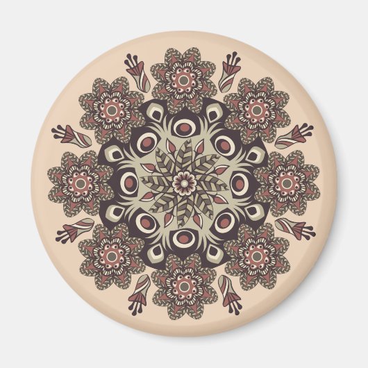 bloemmandala magnet magneet (Voorkant)