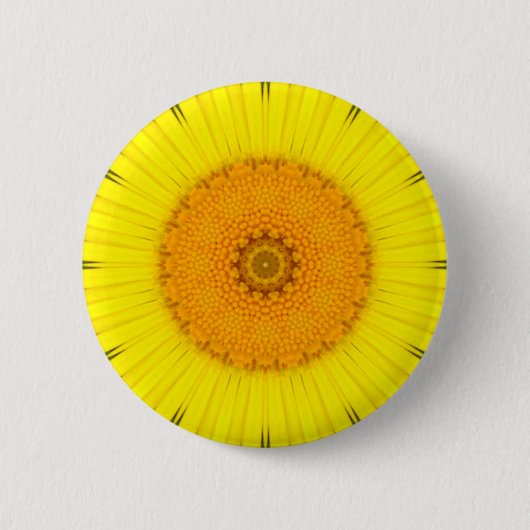 BloemMandala Ronde Button 5,7 Cm (Voorkant)