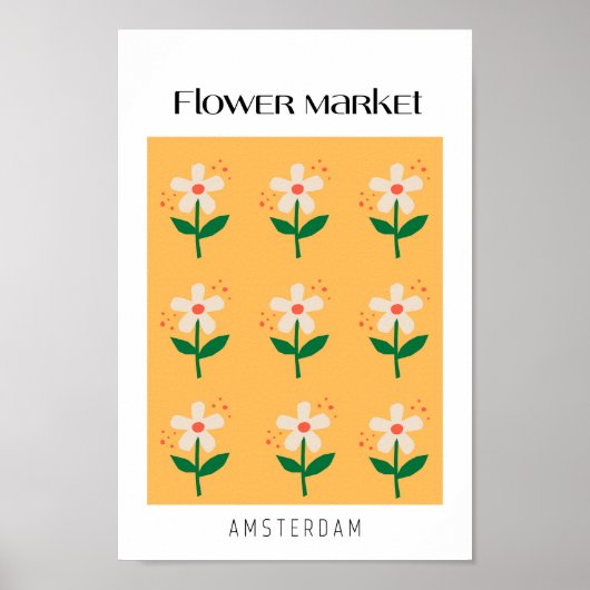 Bloemmarkt Amsterdam Poster (Voorkant)